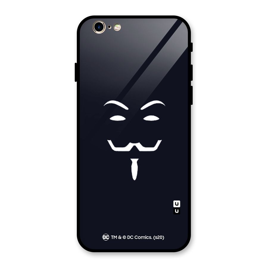 Minimal Anonymous Mask Glass Back Case for iPhone 6 6S