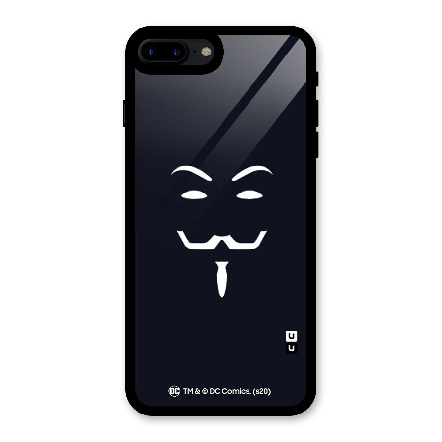 Minimal Anonymous Mask Glass Back Case for iPhone 8 Plus