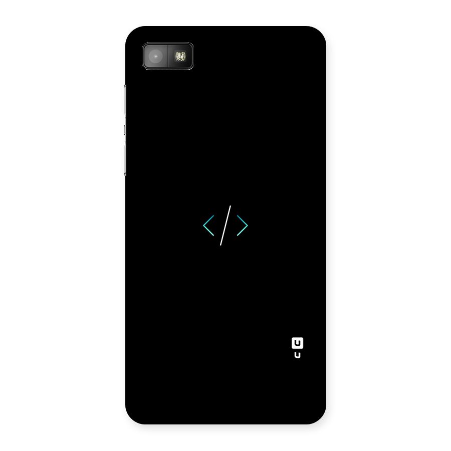 Minimal Dark Coding Back Case for Blackberry Z10