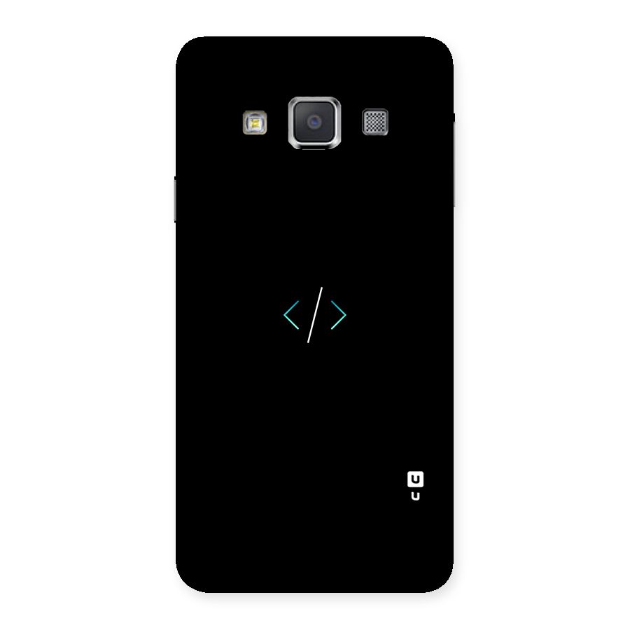 Minimal Dark Coding Back Case for Galaxy A3