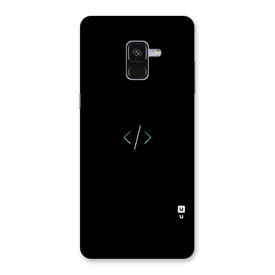 Minimal Dark Coding Back Case for Galaxy A8 Plus
