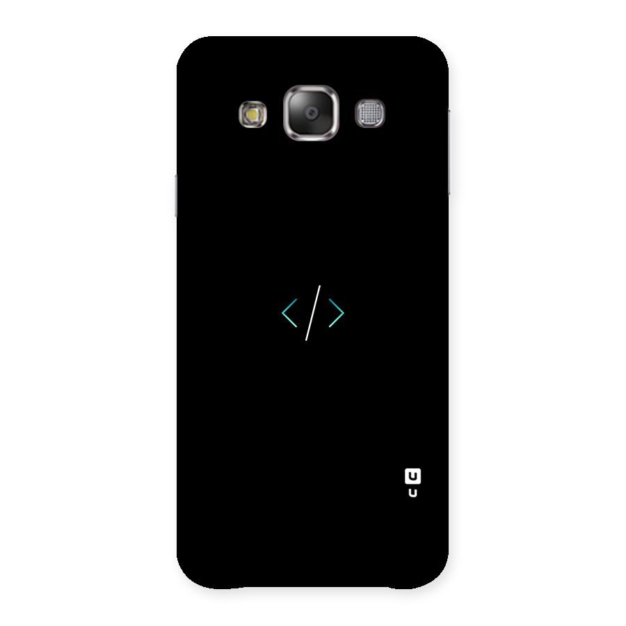 Minimal Dark Coding Back Case for Galaxy E7