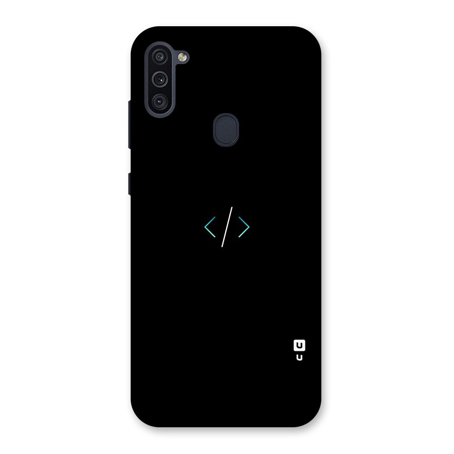 Minimal Dark Coding Back Case for Galaxy M11