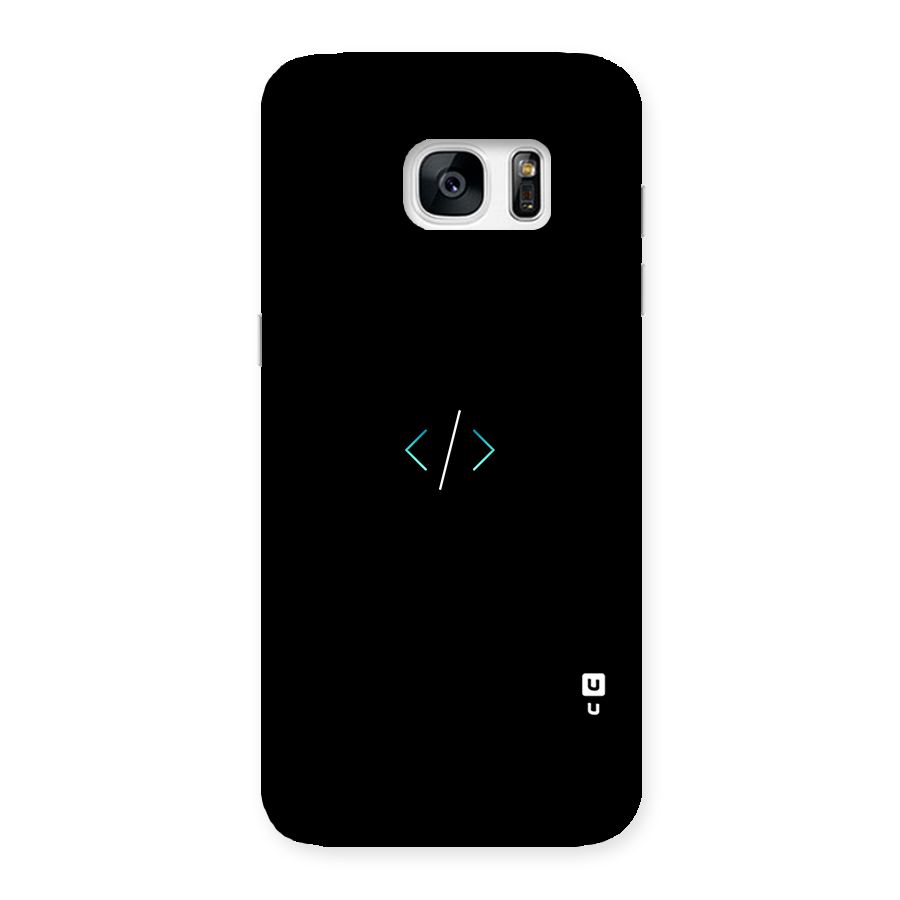 Minimal Dark Coding Back Case for Galaxy S7 Edge
