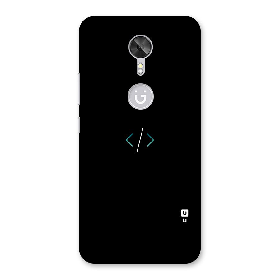 Minimal Dark Coding Back Case for Gionee A1