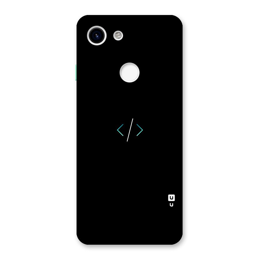 Minimal Dark Coding Back Case for Google Pixel 3