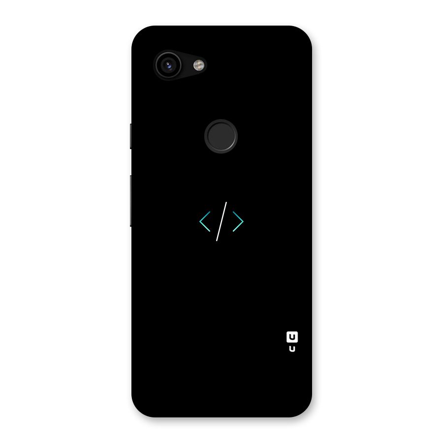 Minimal Dark Coding Back Case for Google Pixel 3a