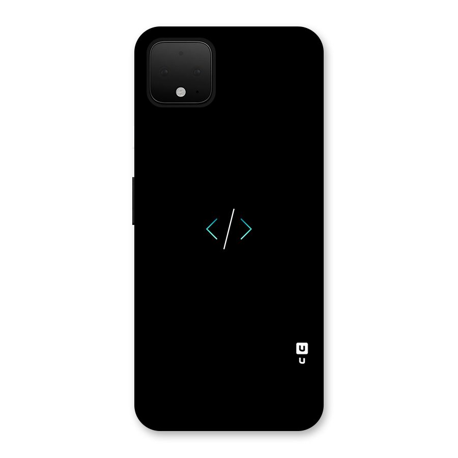 Minimal Dark Coding Back Case for Google Pixel 4 XL