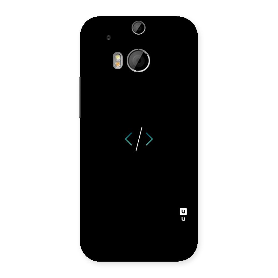 Minimal Dark Coding Back Case for HTC One M8