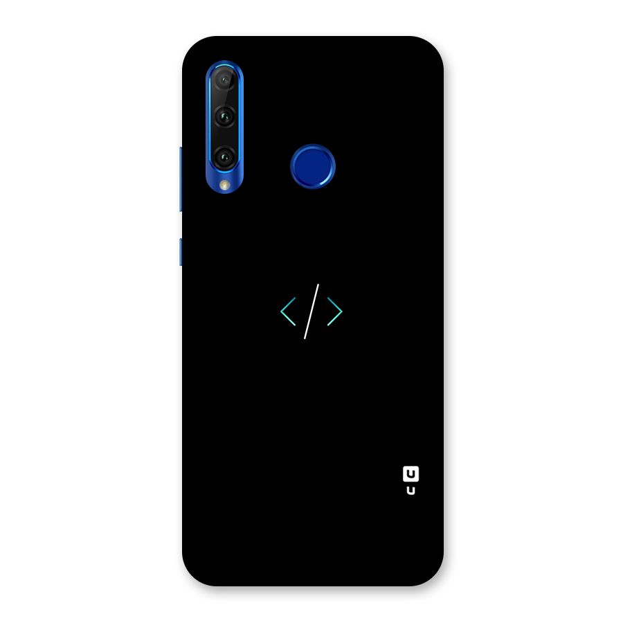 Minimal Dark Coding Back Case for Honor 20i