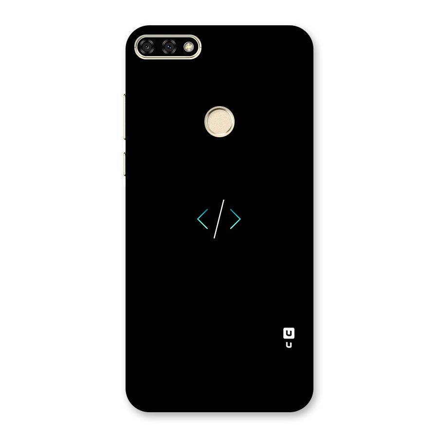 Minimal Dark Coding Back Case for Honor 7A