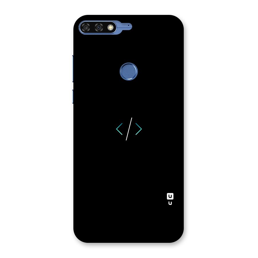 Minimal Dark Coding Back Case for Honor 7C