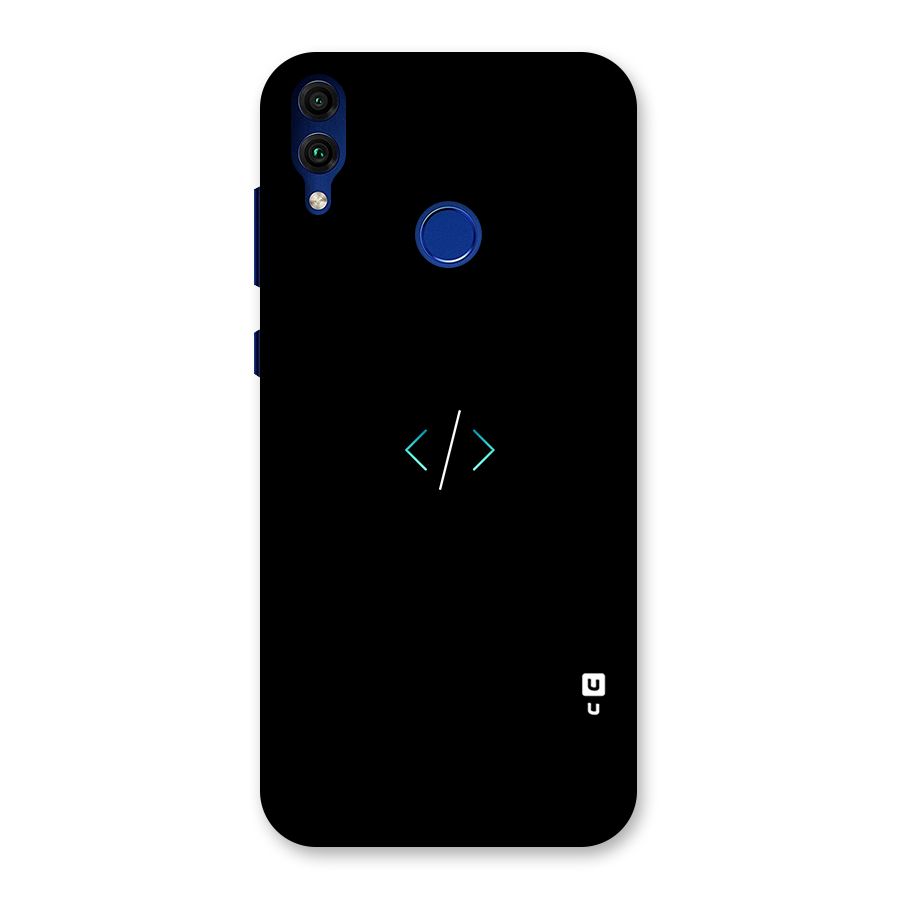 Minimal Dark Coding Back Case for Honor 8C