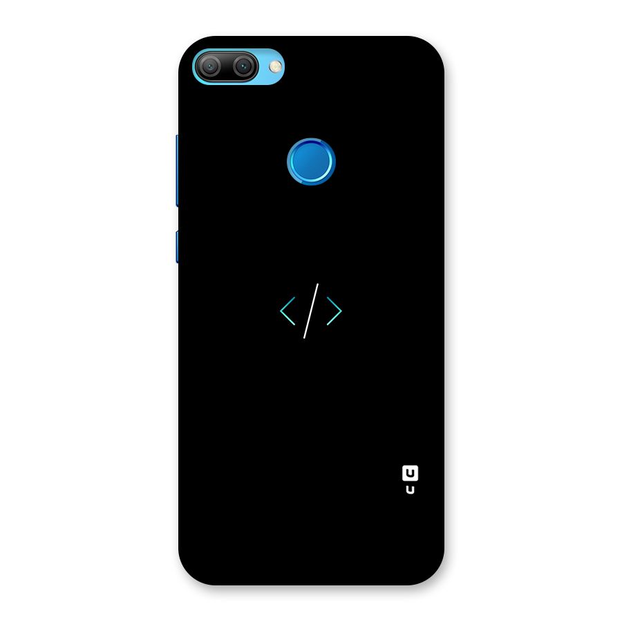 Minimal Dark Coding Back Case for Honor 9N