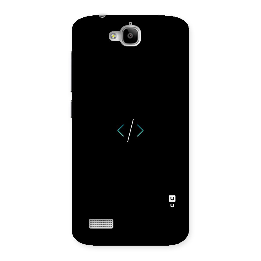 Minimal Dark Coding Back Case for Honor Holly