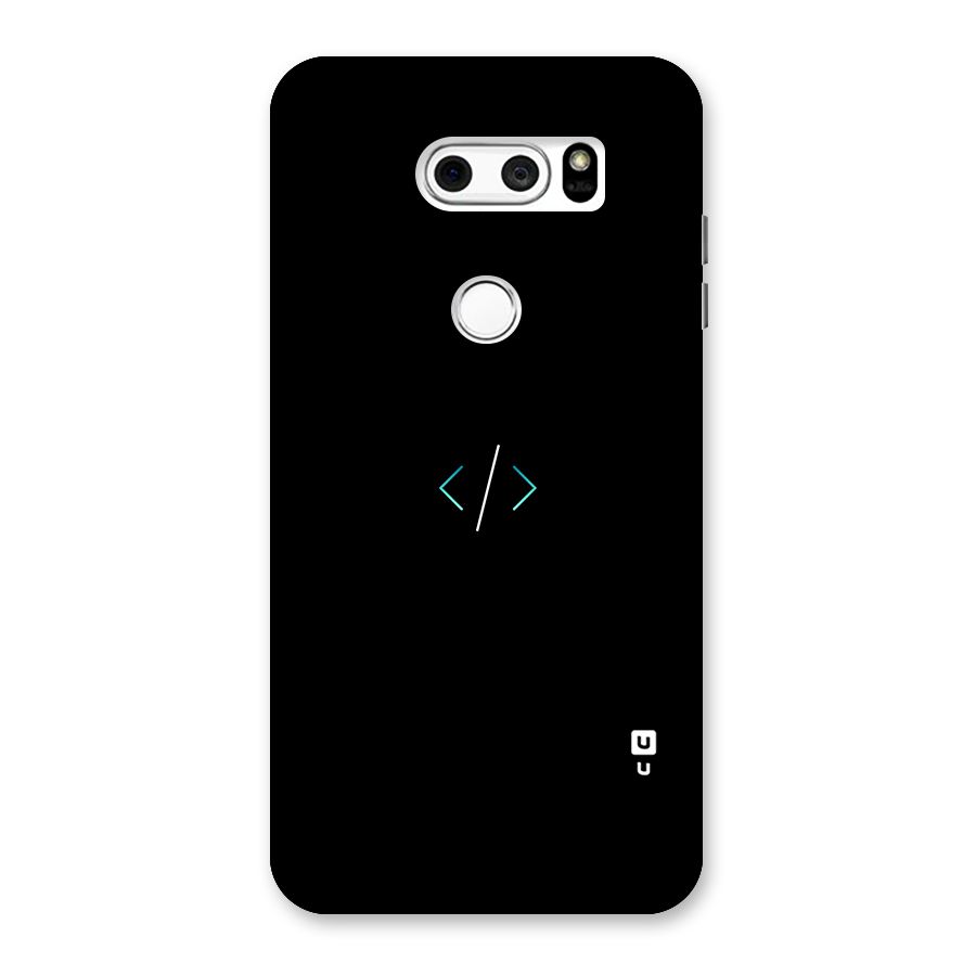 Minimal Dark Coding Back Case for LG V30