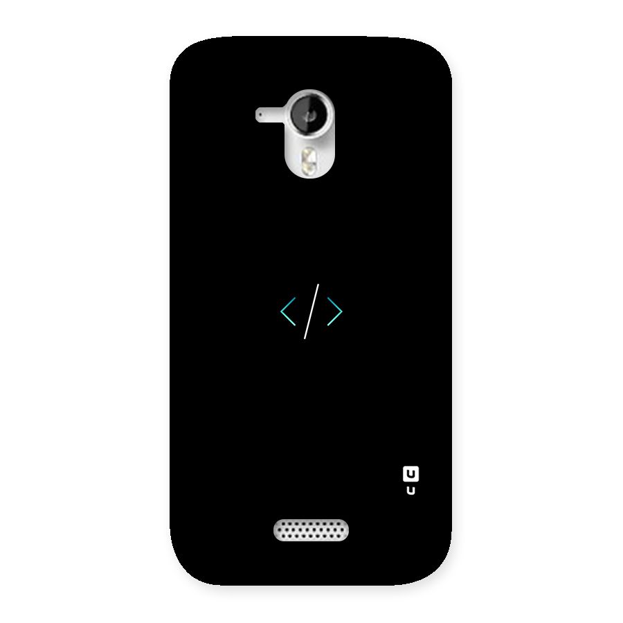 Minimal Dark Coding Back Case for Micromax Canvas HD A116