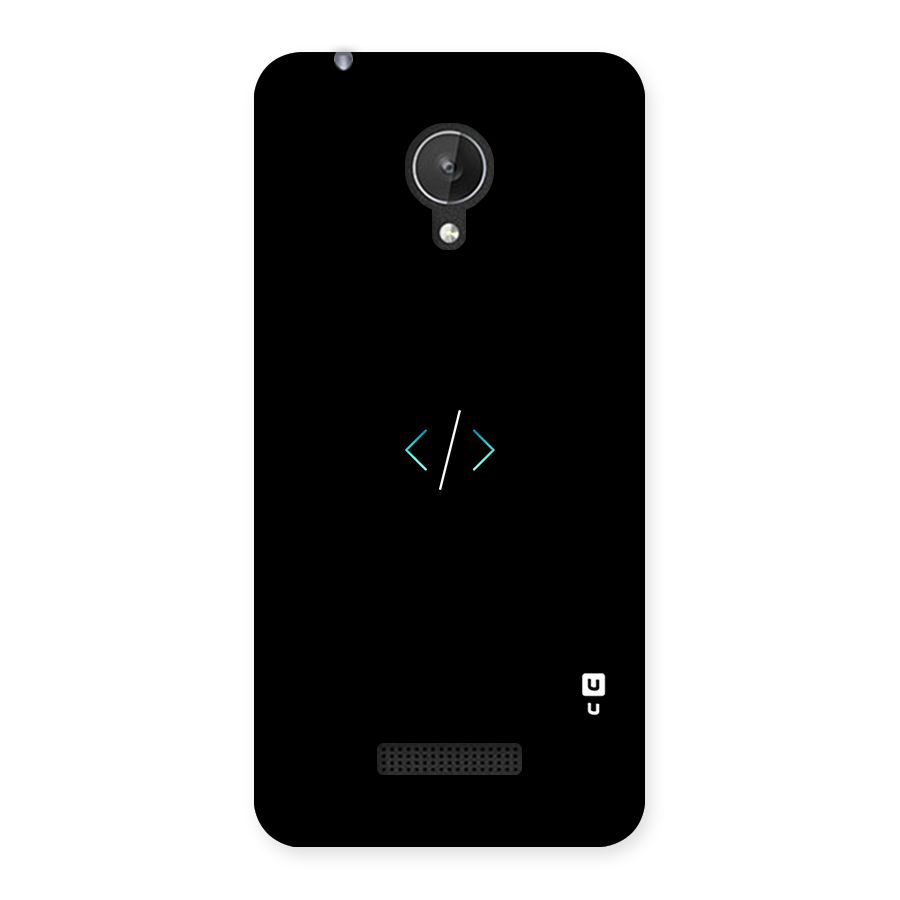 Minimal Dark Coding Back Case for Micromax Canvas Spark Q380