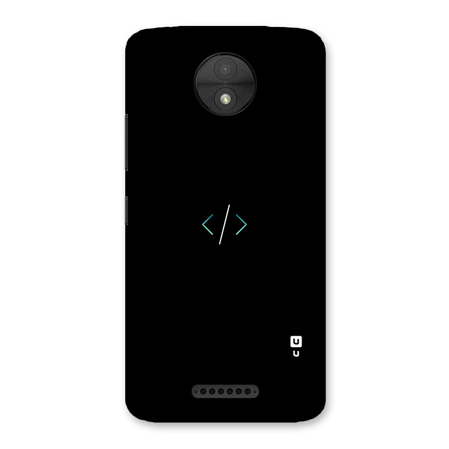 Minimal Dark Coding Back Case for Moto C
