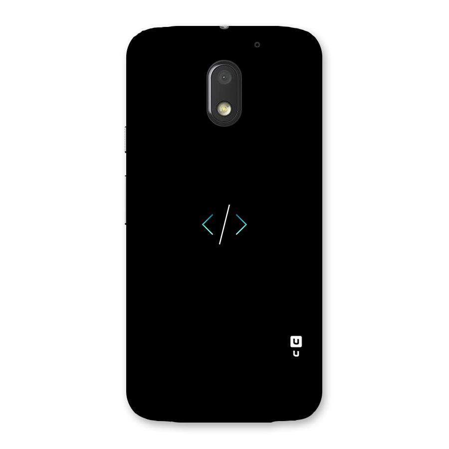 Minimal Dark Coding Back Case for Moto E3 Power