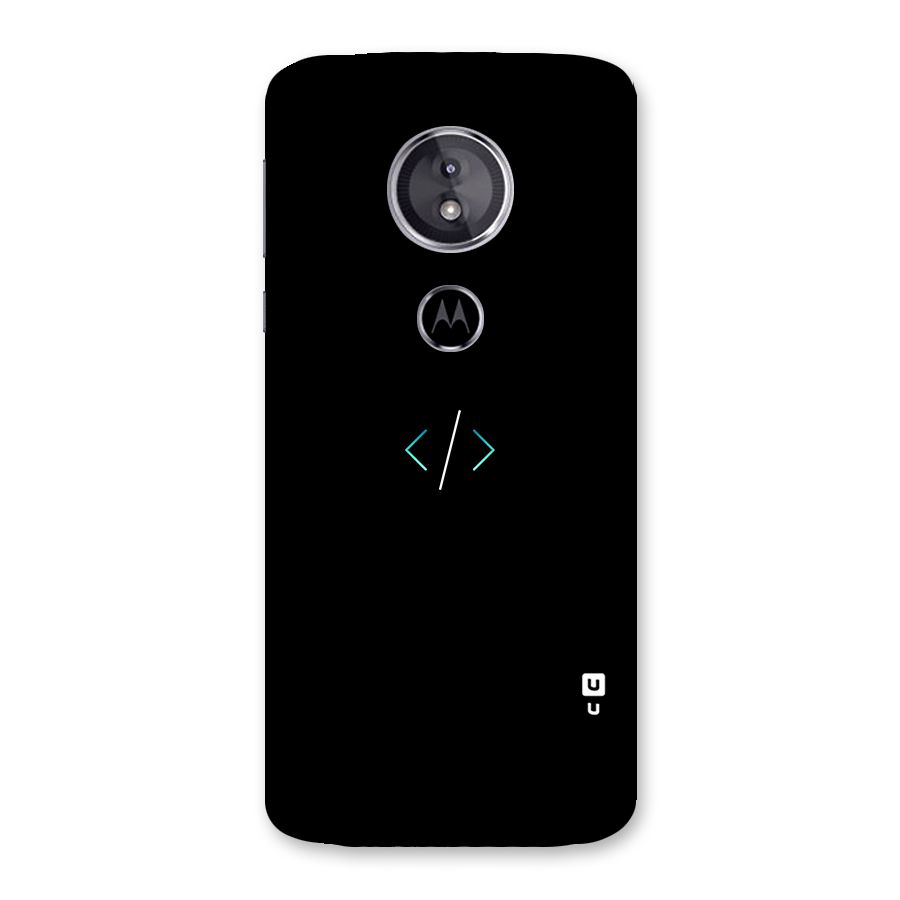Minimal Dark Coding Back Case for Moto E5