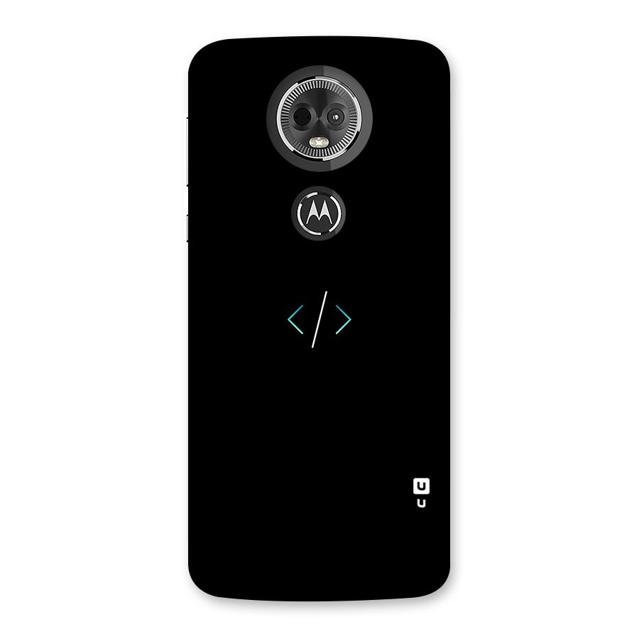 Minimal Dark Coding Back Case for Moto E5 Plus