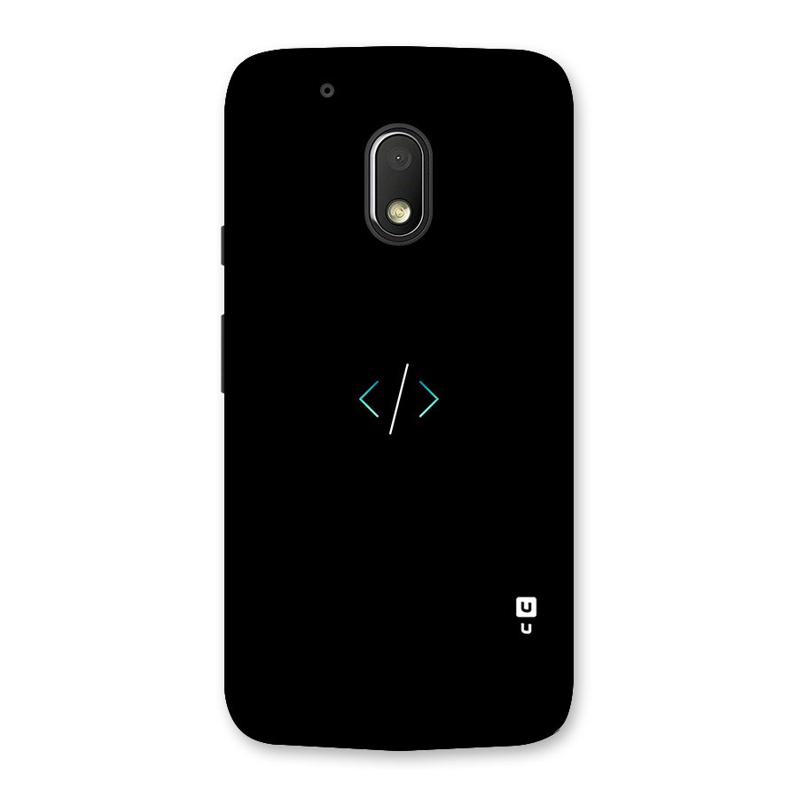 Minimal Dark Coding Back Case for Moto G4 Play