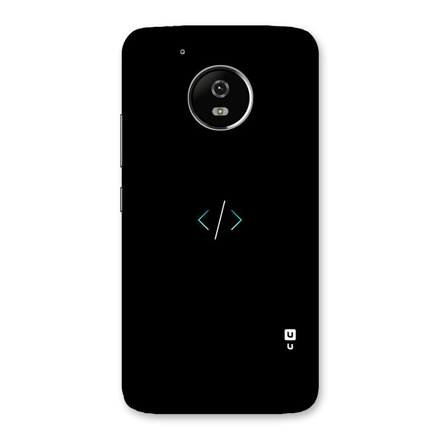 Minimal Dark Coding Back Case for Moto G5