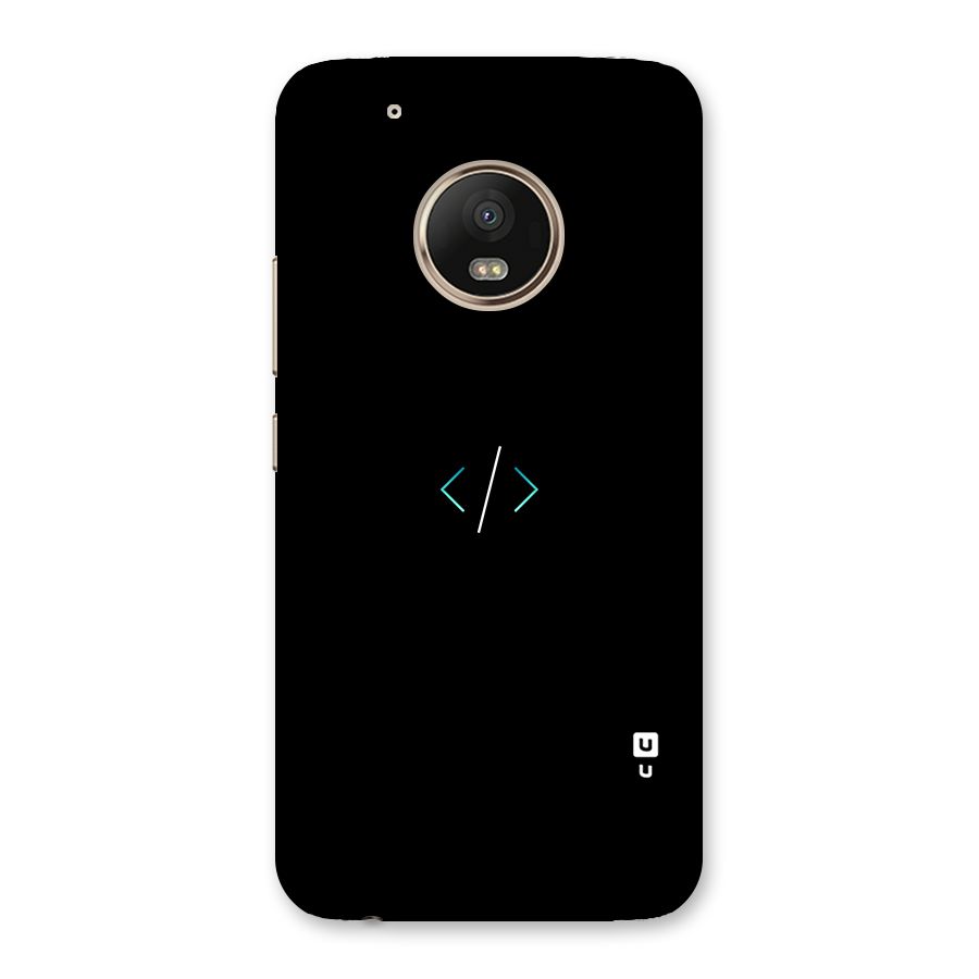Minimal Dark Coding Back Case for Moto G5 Plus