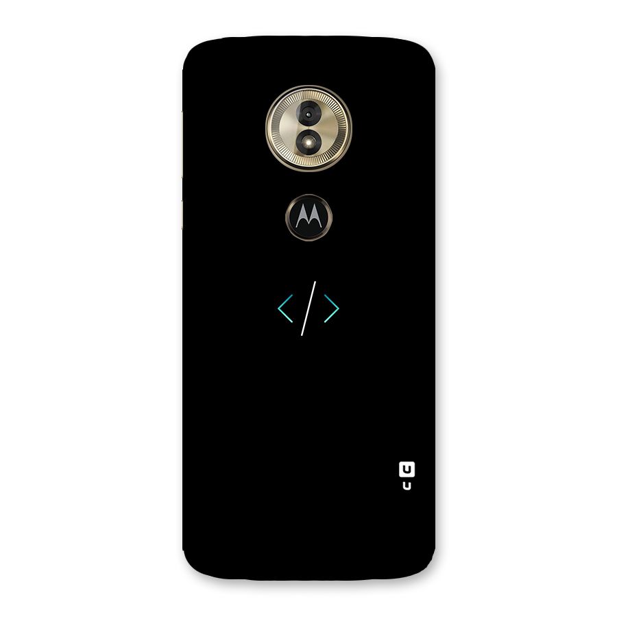 Minimal Dark Coding Back Case for Moto G6 Play