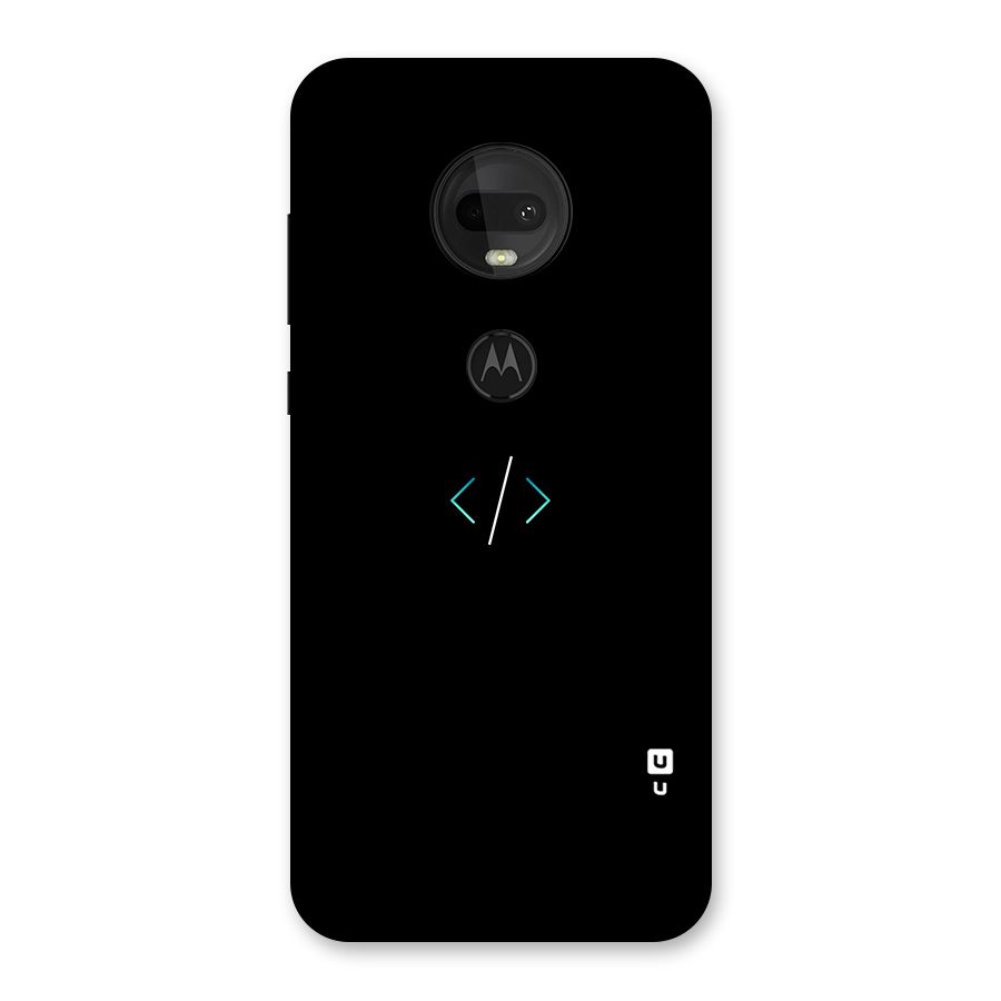 Minimal Dark Coding Back Case for Moto G7
