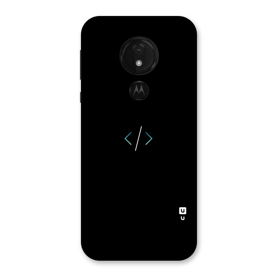 Minimal Dark Coding Back Case for Moto G7 Power