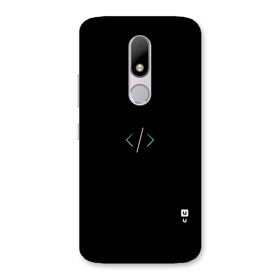 Minimal Dark Coding Back Case for Moto M