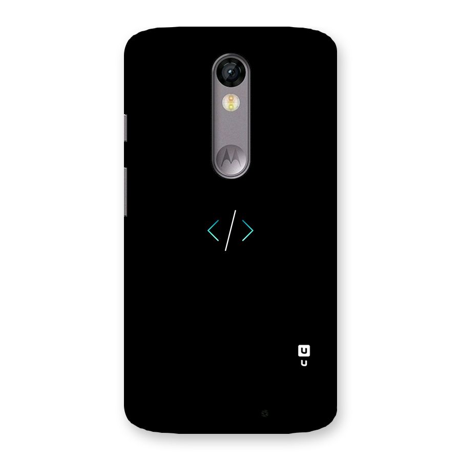 Minimal Dark Coding Back Case for Moto X Force