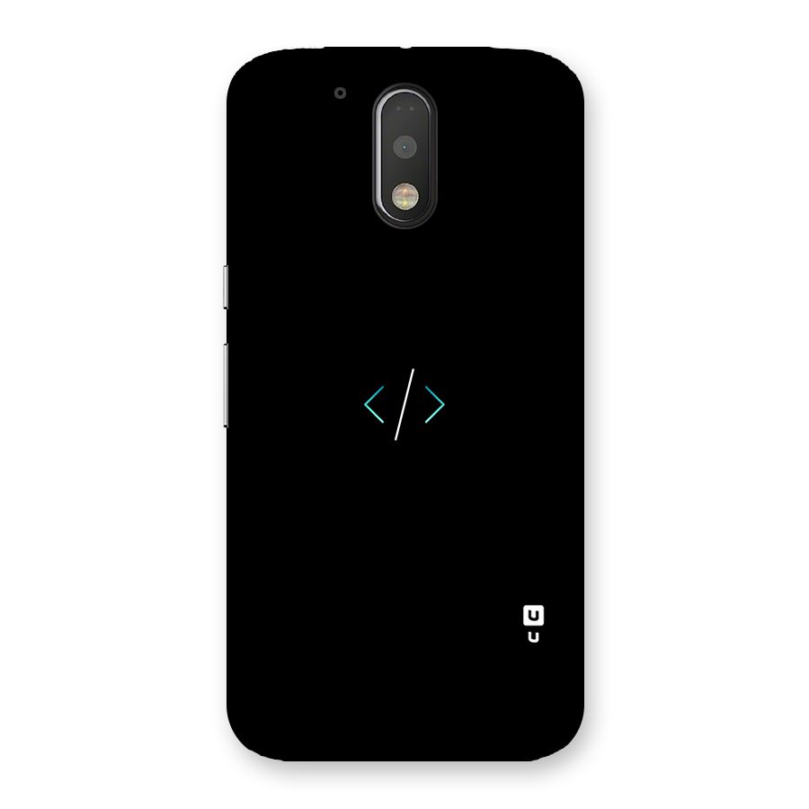 Minimal Dark Coding Back Case for Motorola Moto G4