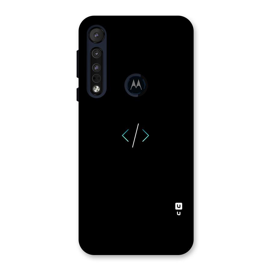 Minimal Dark Coding Back Case for Motorola One Macro