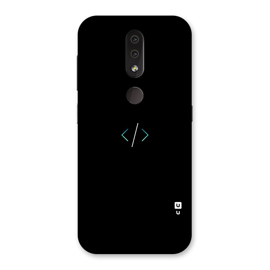 Minimal Dark Coding Back Case for Nokia 4.2