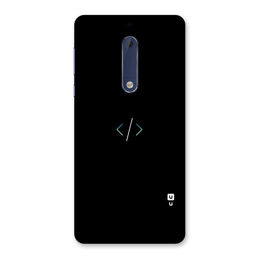 Minimal Dark Coding Back Case for Nokia 5