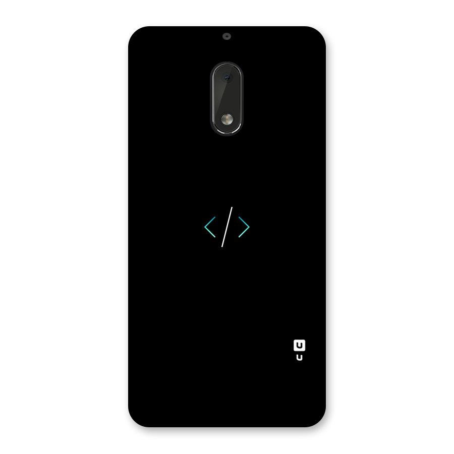 Minimal Dark Coding Back Case for Nokia 6