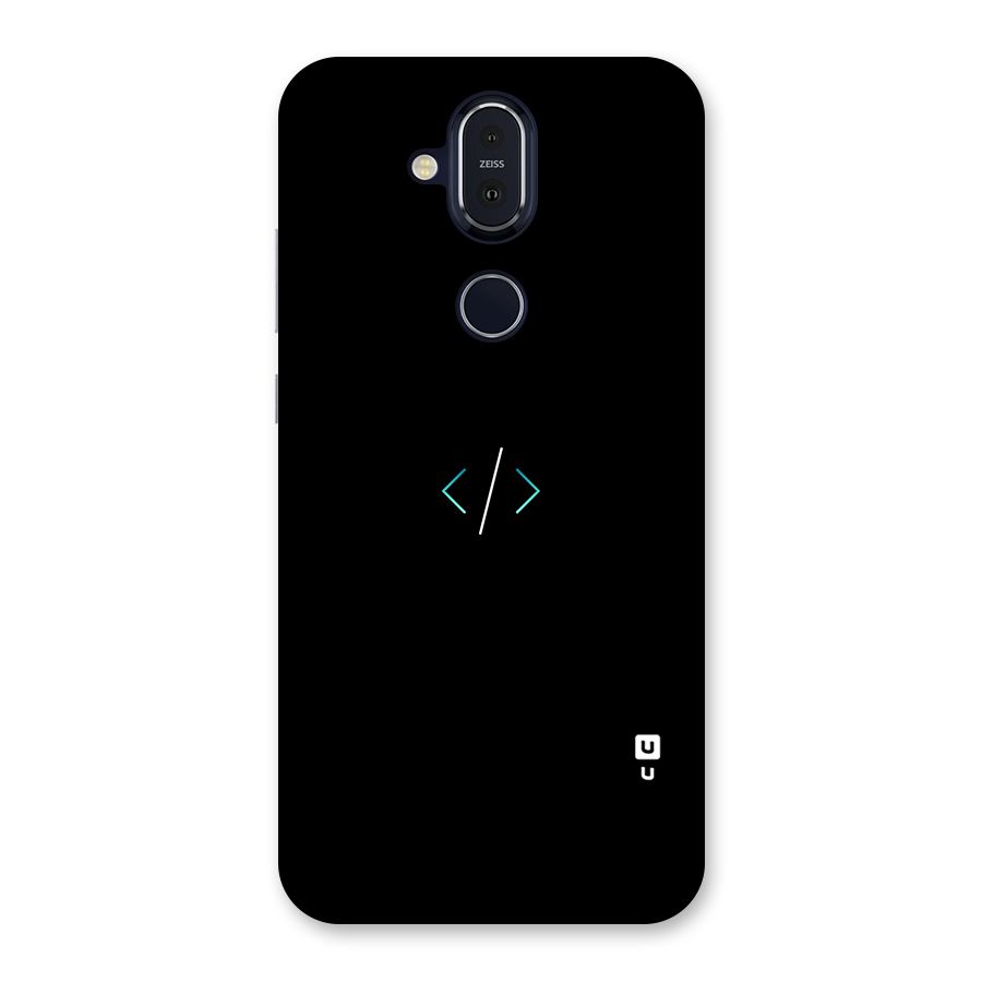 Minimal Dark Coding Back Case for Nokia 8.1