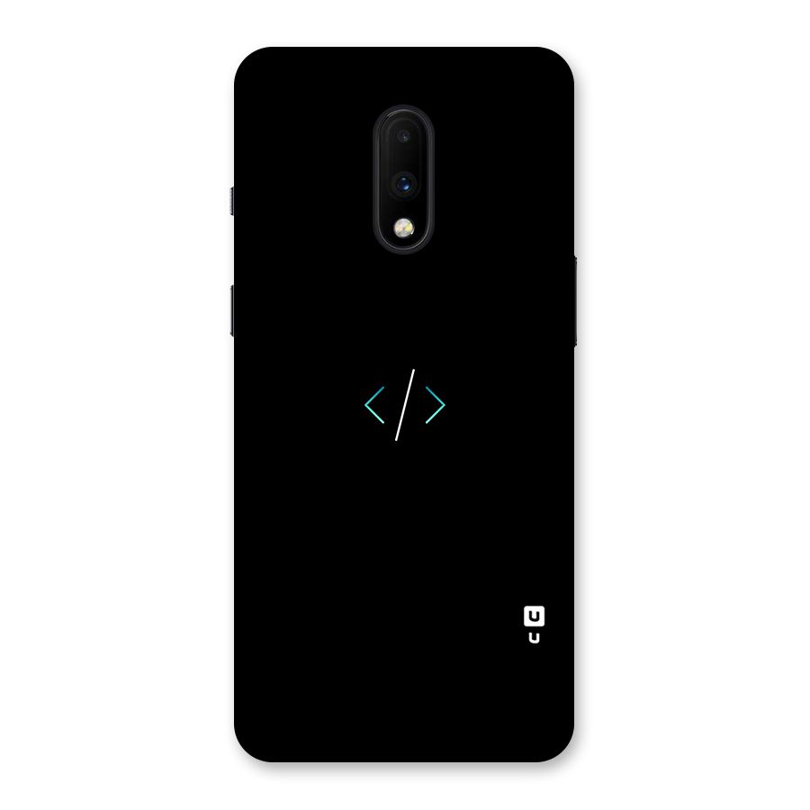 Minimal Dark Coding Back Case for OnePlus 7