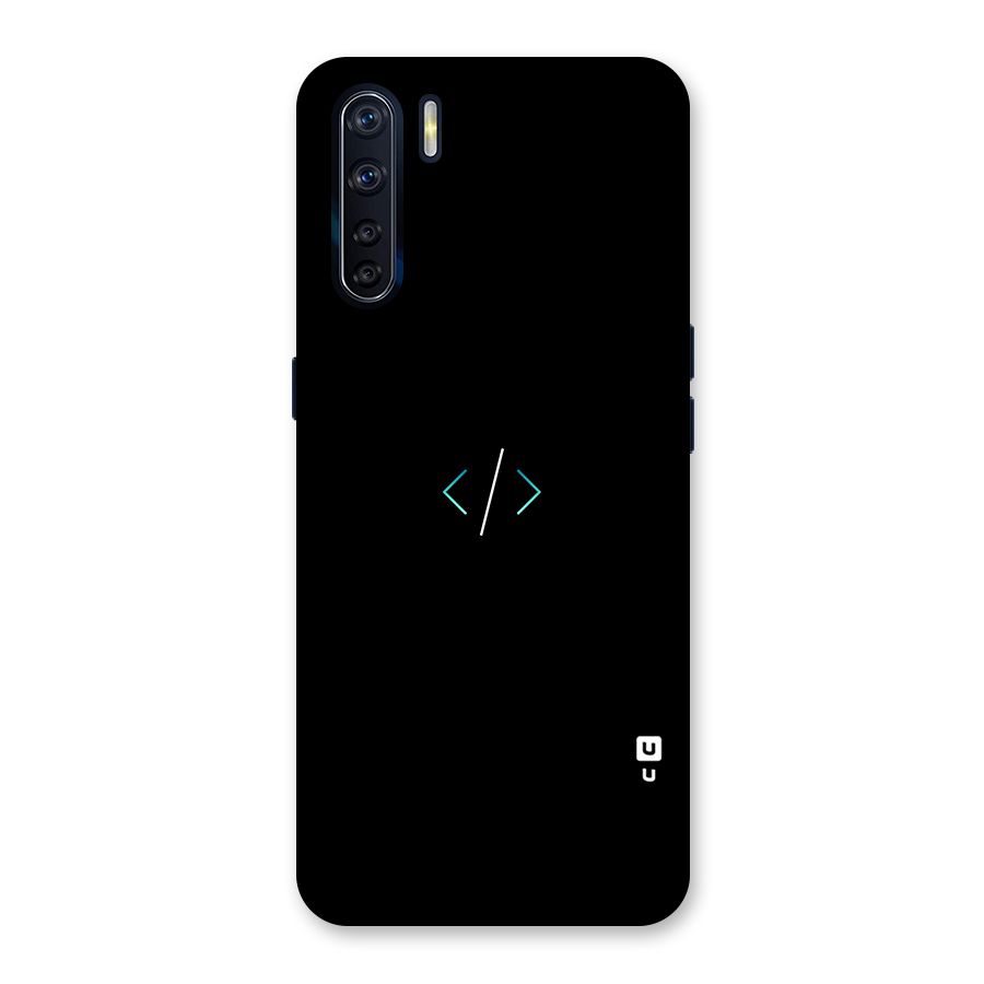 Minimal Dark Coding Back Case for Oppo F15
