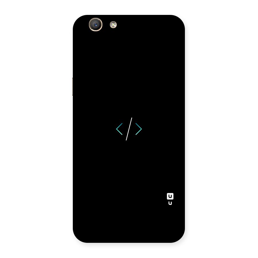 Minimal Dark Coding Back Case for Oppo F1s