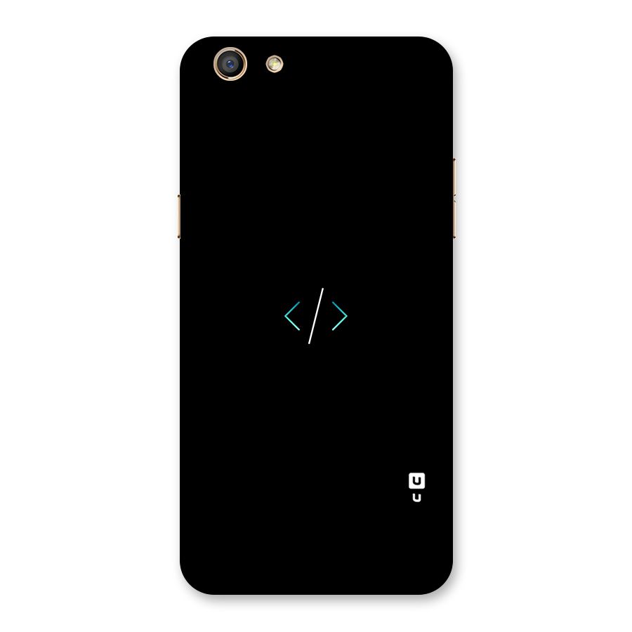 Minimal Dark Coding Back Case for Oppo F3