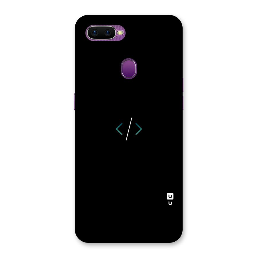 Minimal Dark Coding Back Case for Oppo F9