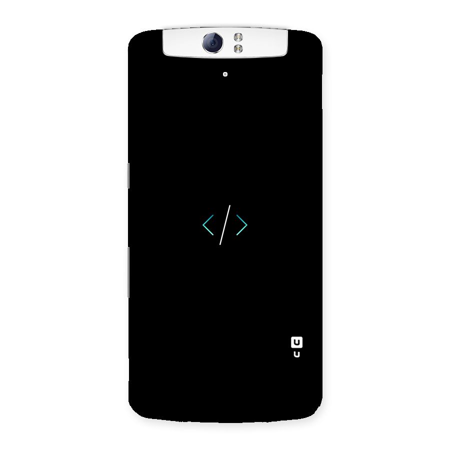 Minimal Dark Coding Back Case for Oppo N1