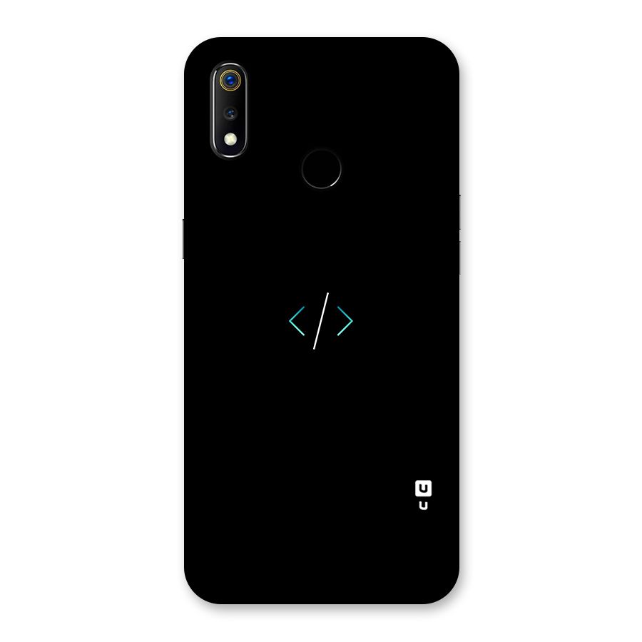 Minimal Dark Coding Back Case for Realme 3
