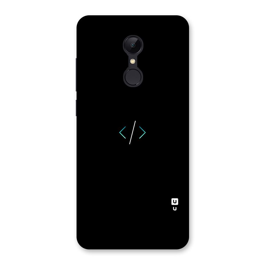 Minimal Dark Coding Back Case for Redmi 5