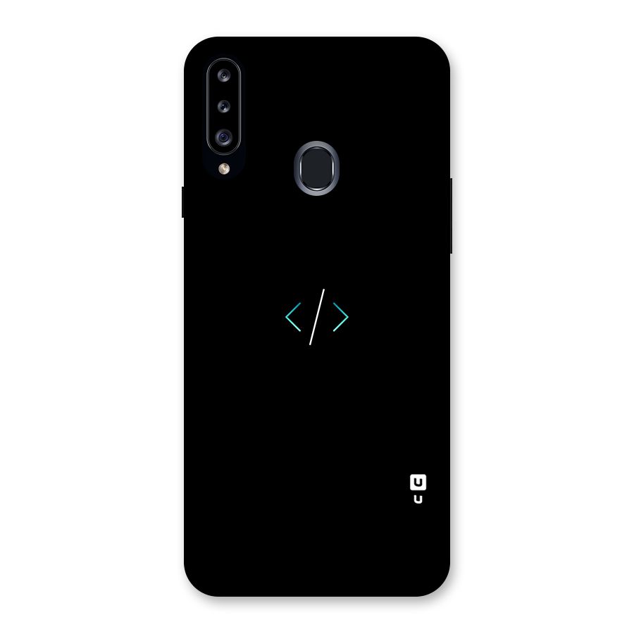 Minimal Dark Coding Back Case for Samsung Galaxy A20s
