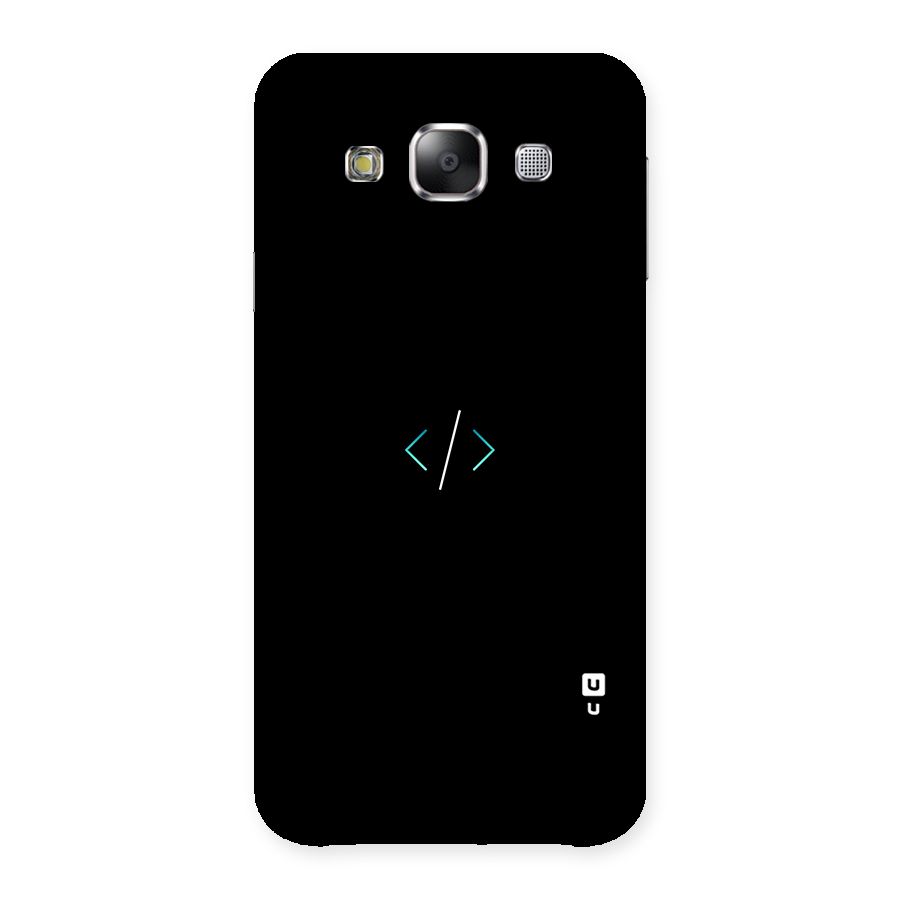 Minimal Dark Coding Back Case for Samsung Galaxy E5